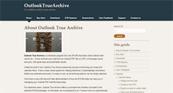 Desktop Screenshot of outlooktruearchive.com